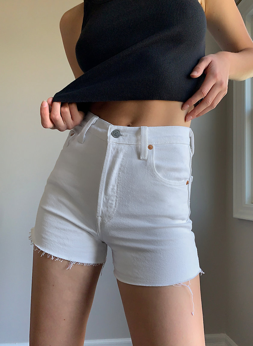 levi's ribcage shorts aritzia