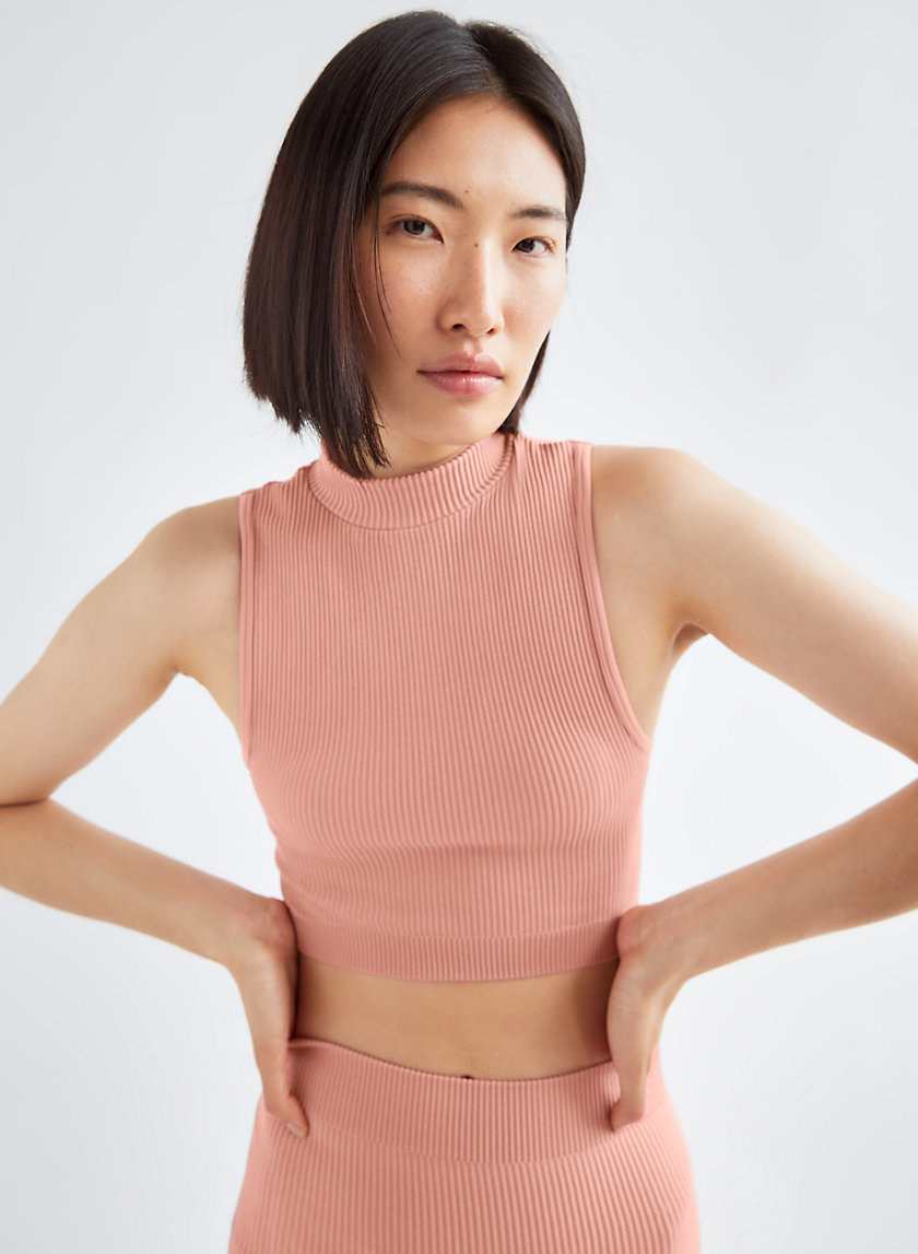 seamless mock neck top