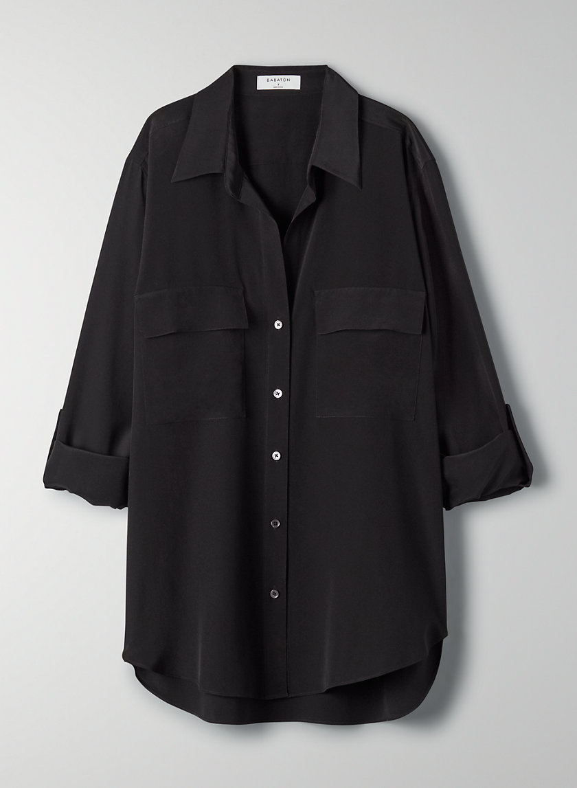 Babaton NEW UTILITY SILK BUTTON-UP | Aritzia INTL