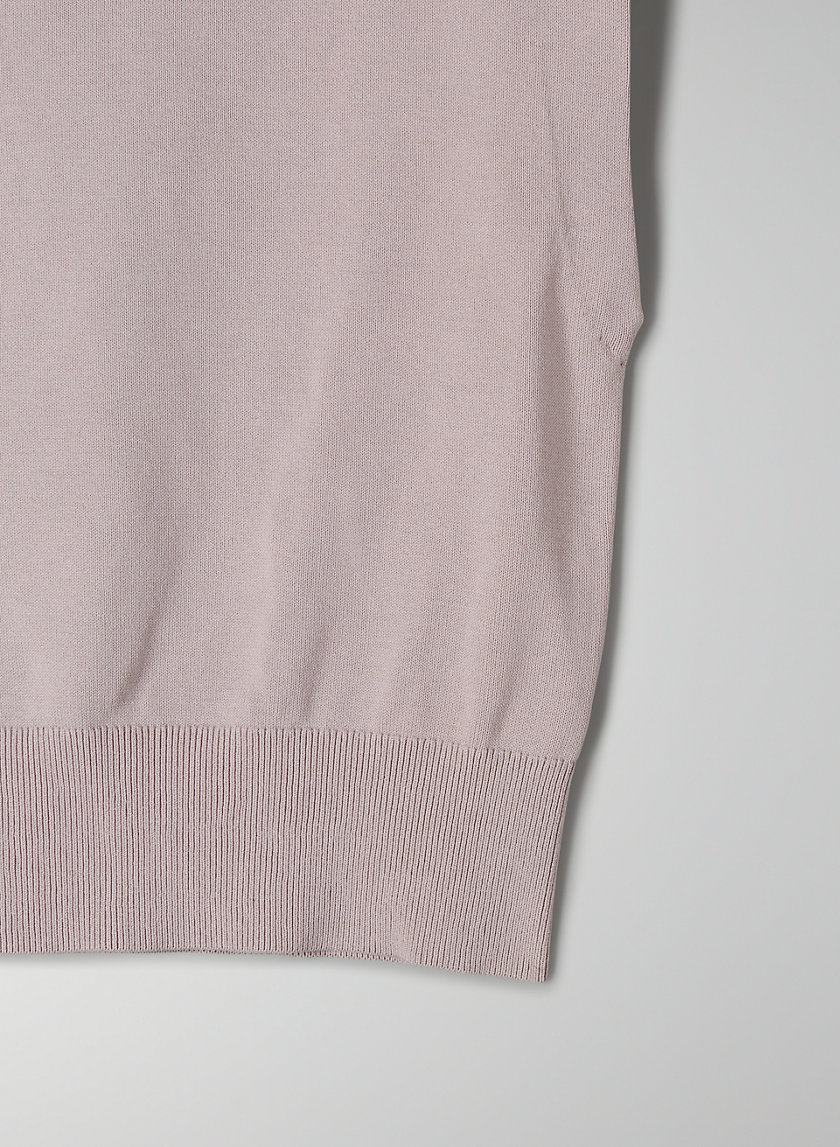 knit shoulder pad top