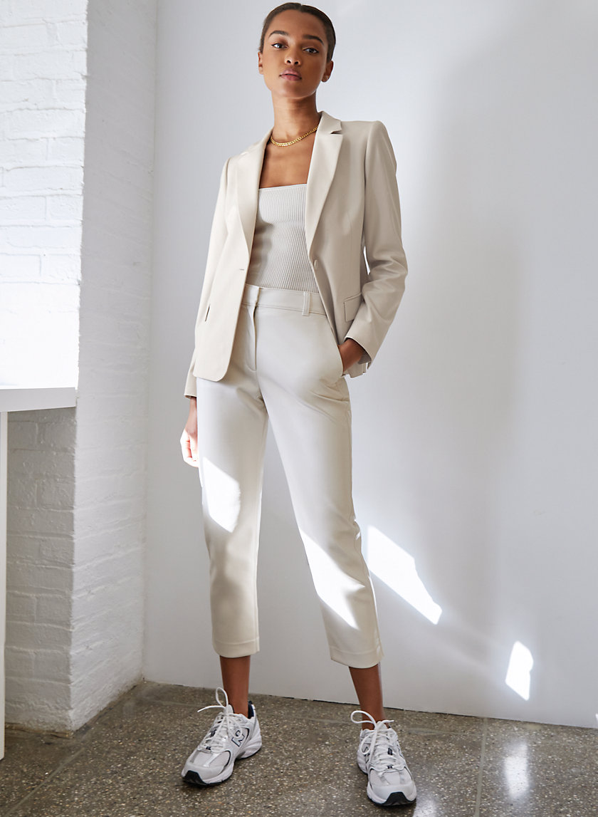 Reiss Shae Taper Linen Trousers White at John Lewis  Partners