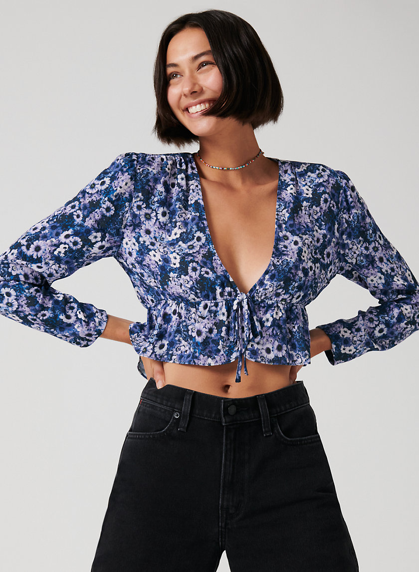 Sunday Best NEW CROPPED TIE-FRONT BLOUSE | Aritzia CA