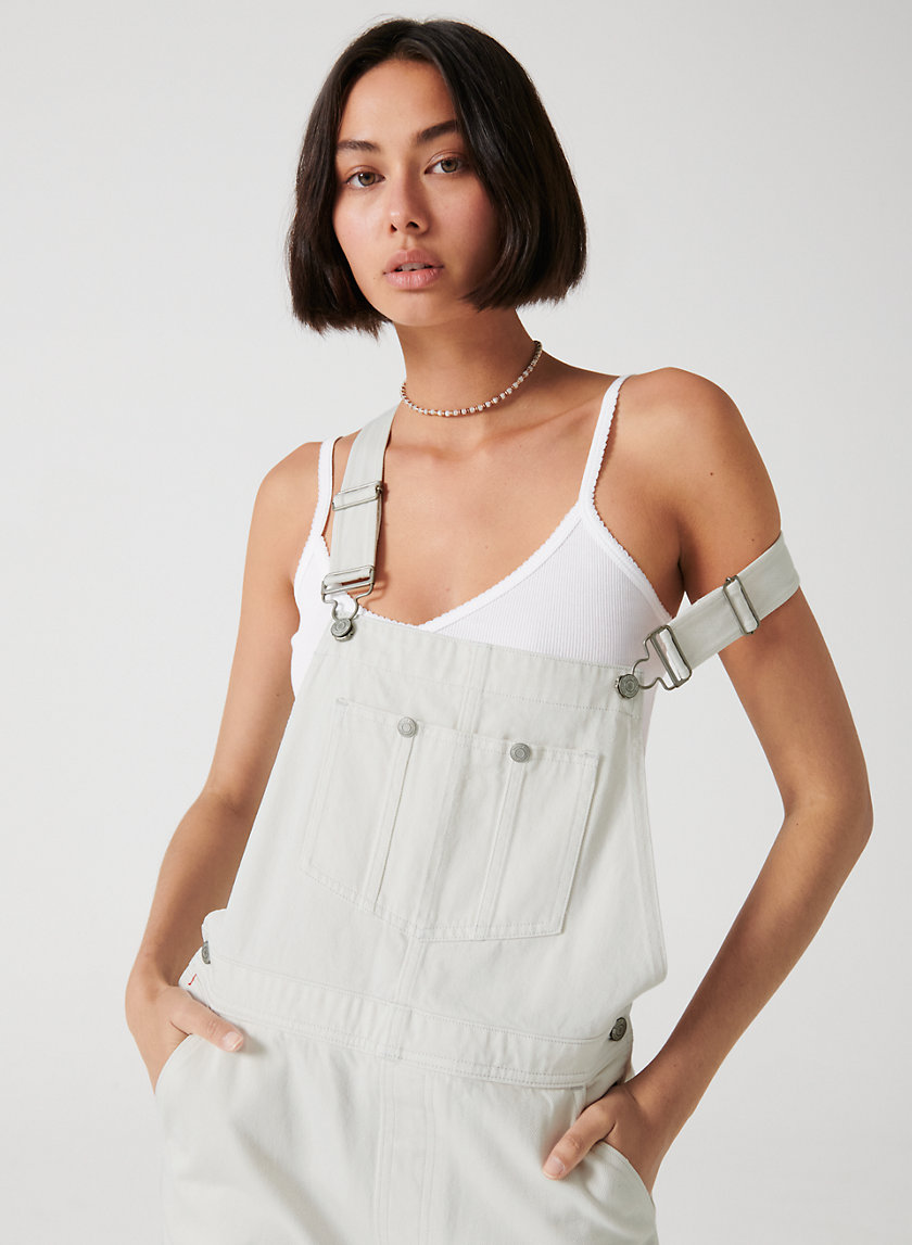 aritzia white overalls