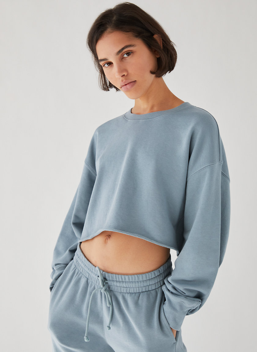 Cropped cheap fleece sweatshirt