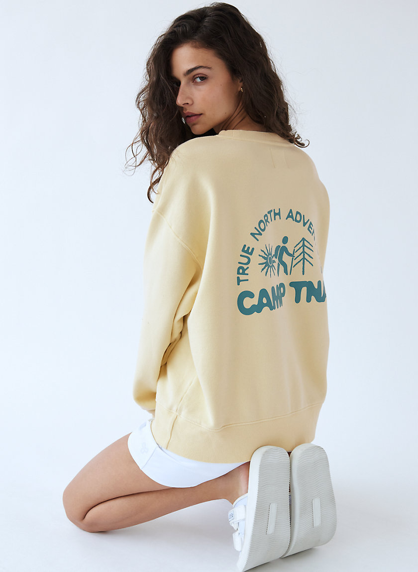 Tna COZY FLEECE BOYFRIEND CREW SWEATSHIRT Aritzia INTL