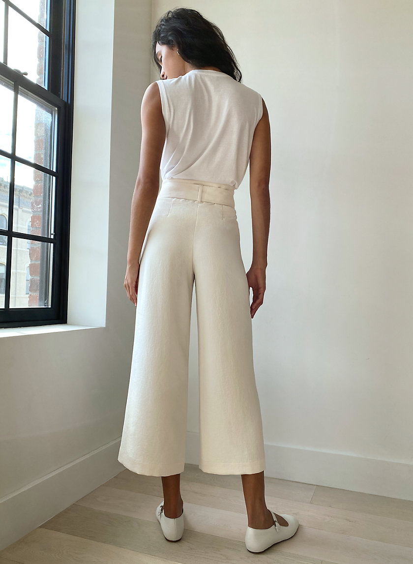 Paper-bag Pants - Light beige - Ladies | H&M CA