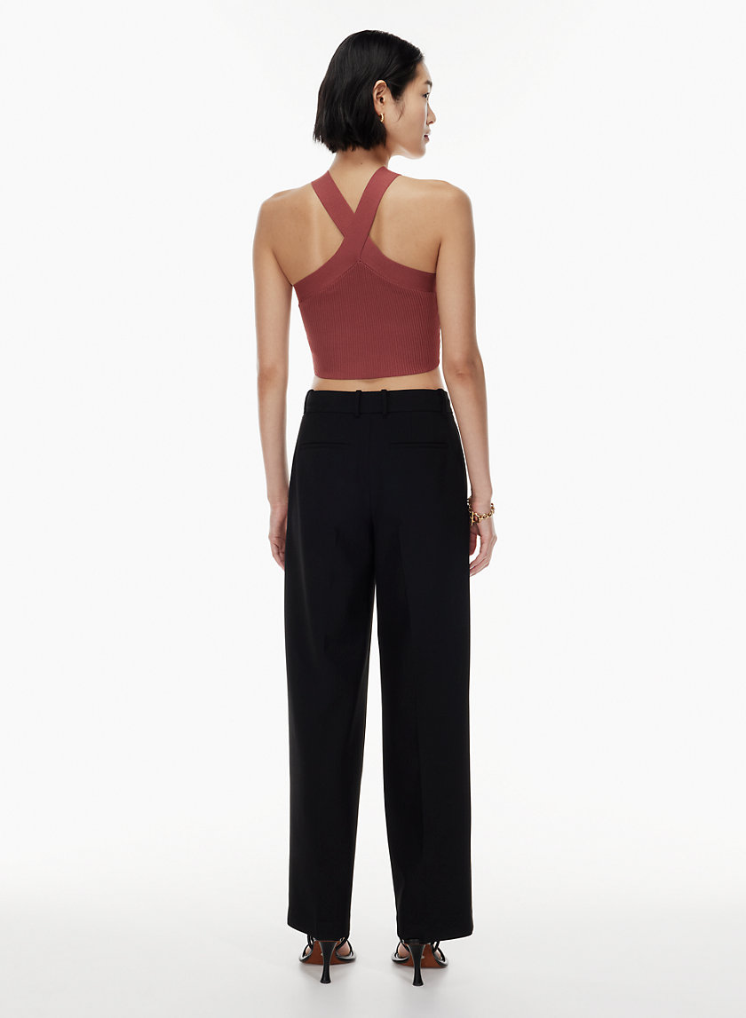 Babaton SCULPT KNIT CRISS CROSS CROPPED TANK | Aritzia Archive Sale US