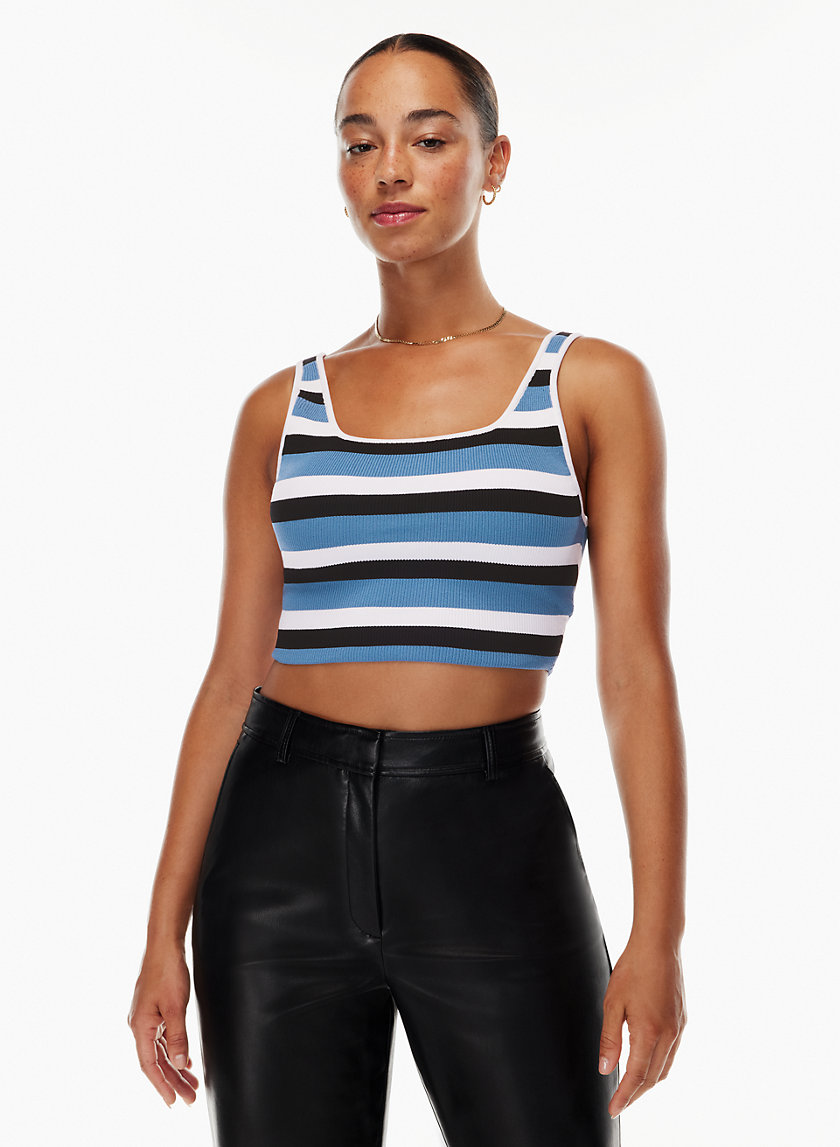 Babaton SCULPT KNIT SQUARENECK CROPPED TANK Aritzia CA