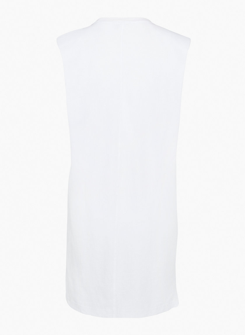 Babaton Women's Shoulder Pad Tank Top in White Size 2XL