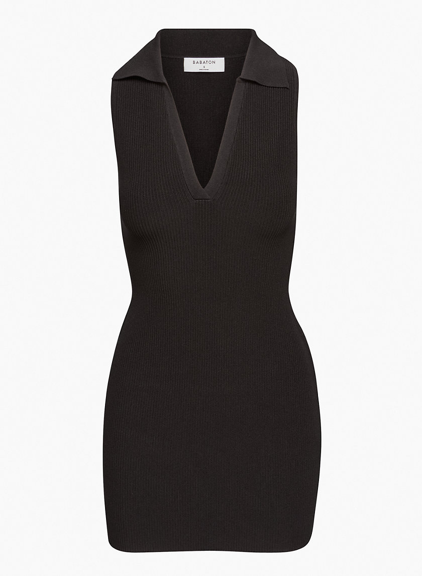 Babaton SCULPT KNIT POLO DRESS Aritzia US