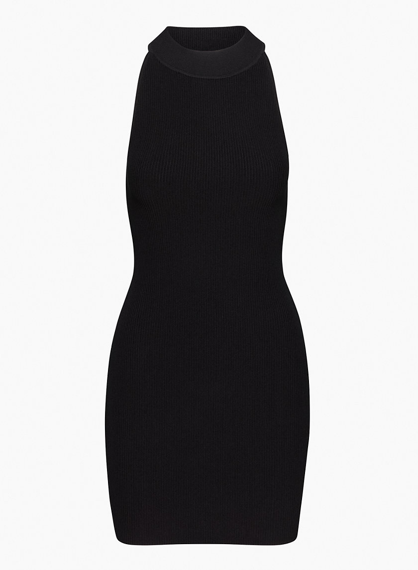 Babaton SCULPT KNIT HALTER DRESS | Aritzia US