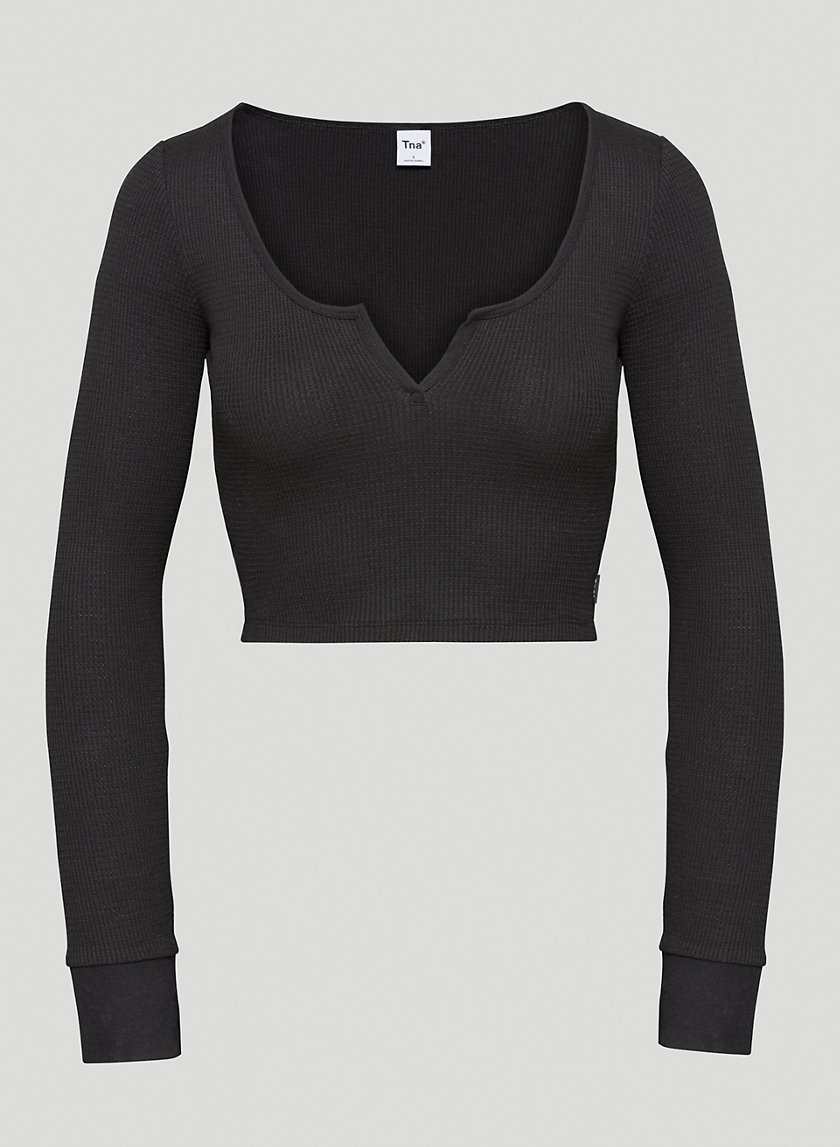 Tna WAFFLE SCOOPNECK LONGSLEEVE 