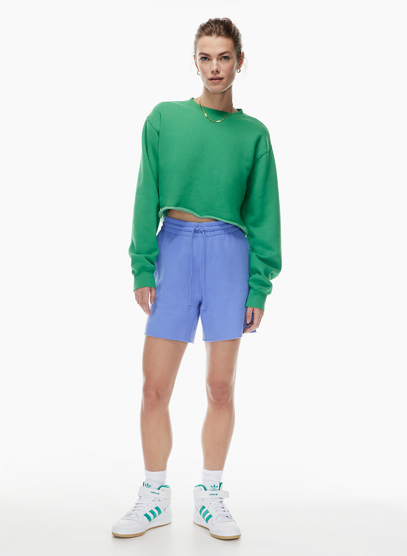 cropped crew neck