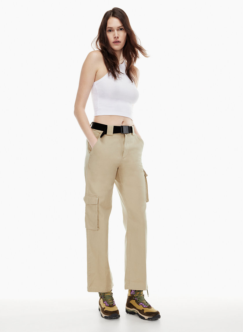 Belted Cargo Parachute Pants