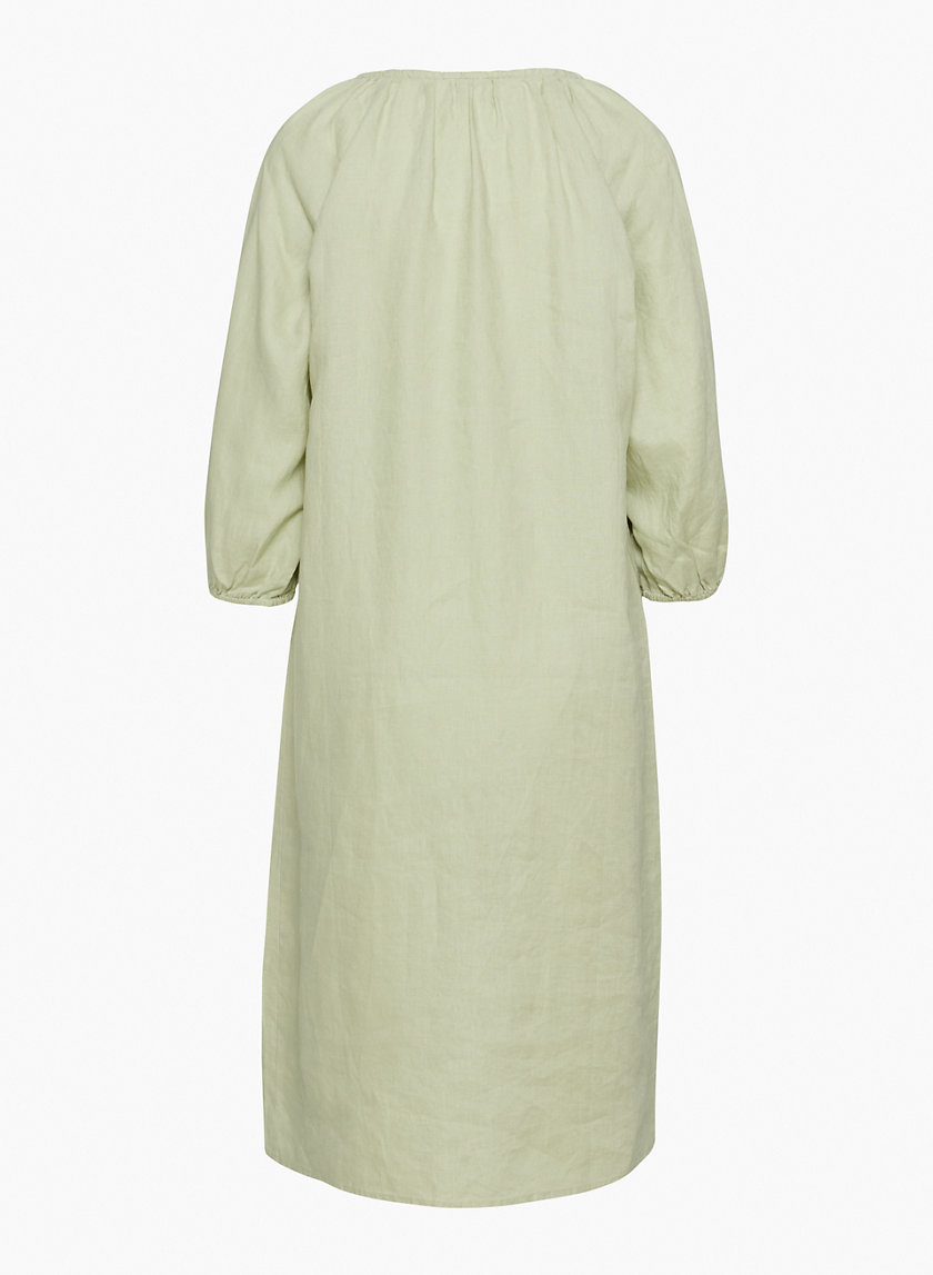 aritzia white linen dress