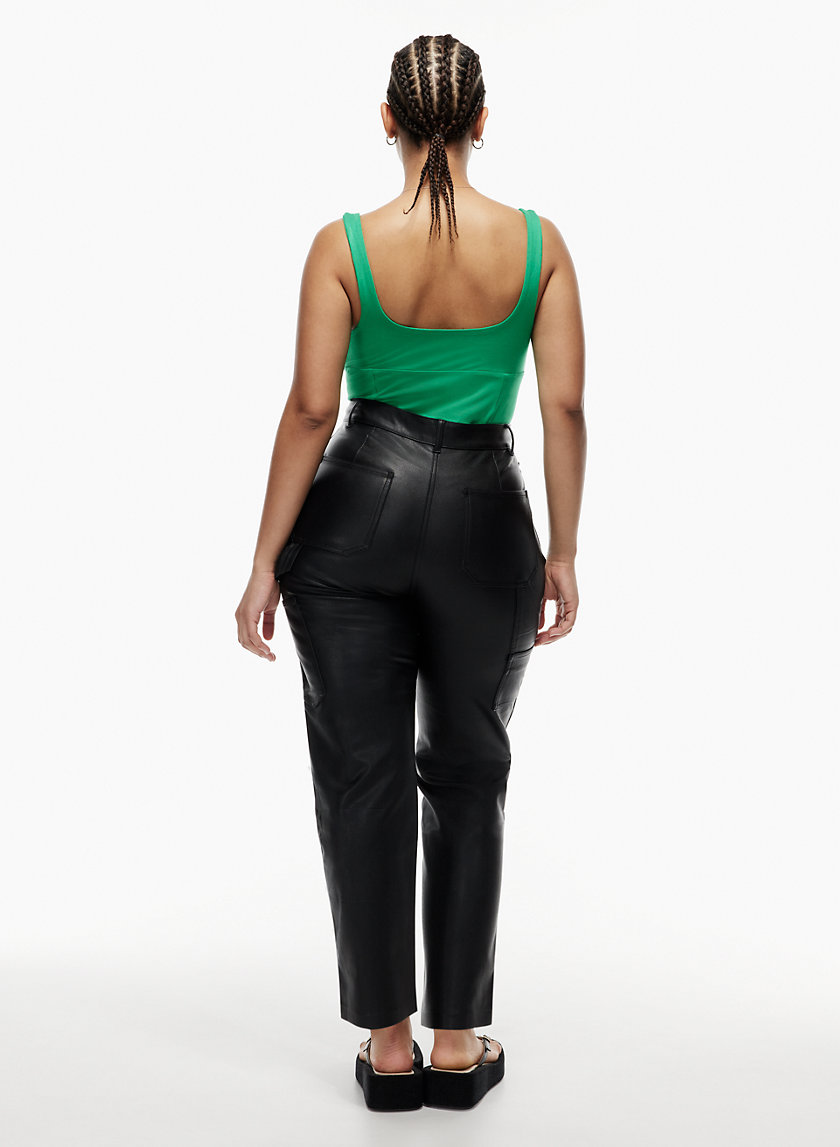 This To That // Faux Leather Knee Patch Pants - oddball era