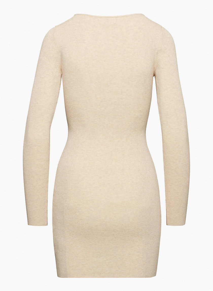 KNIT LONGSLEEVE MINI DRESS | Aritzia 