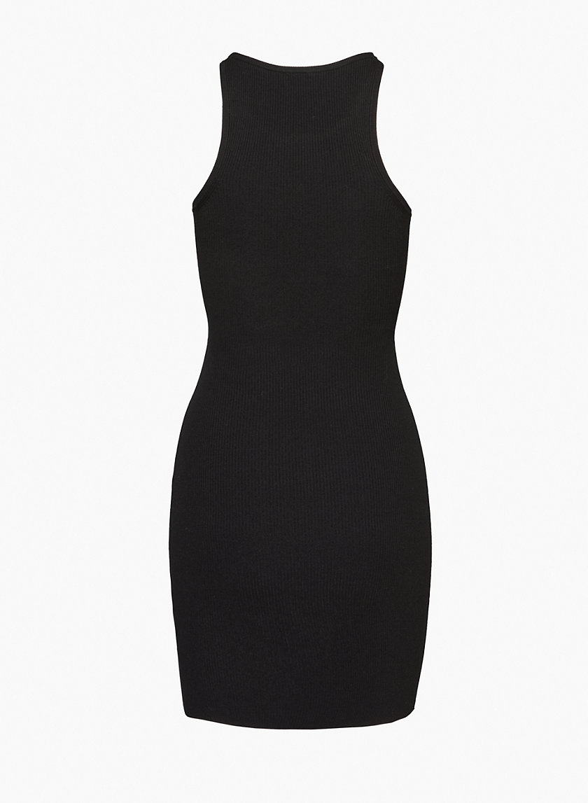 Black Stripe Ribbed Knit Sleeveless Mini Tank T shirt Mini Dress Women –  KesleyBoutique