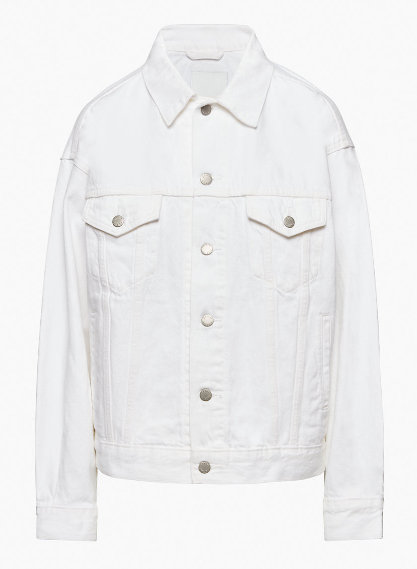 Designer Denim Jacket and Plain White Cotton Kurtis TDS1972 –  TheDesignerSaree