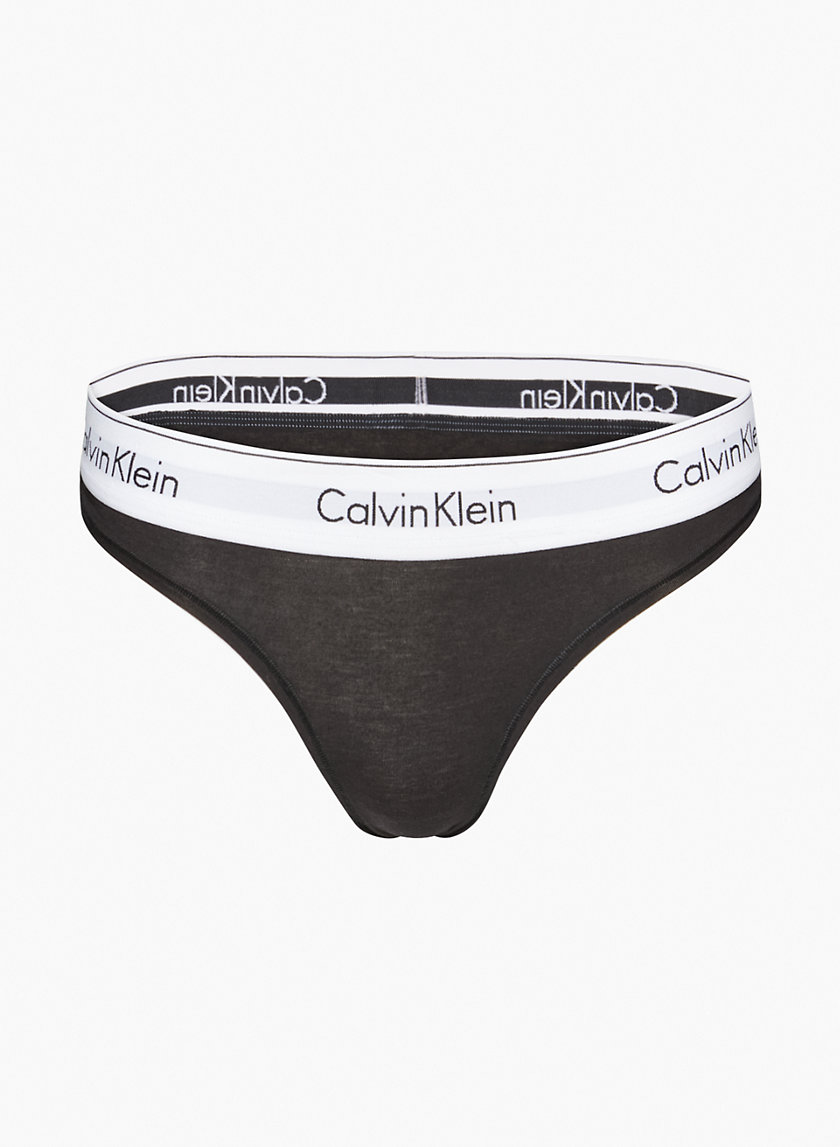 Calvin Klein Modern Cotton Thong L Gray Floral Heather F3786 Free