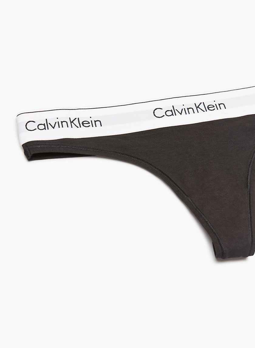 Calvin Klein Modern Cotton Thong - Charcoal Heather/Topaz Gemstone –  Potters of Buxton