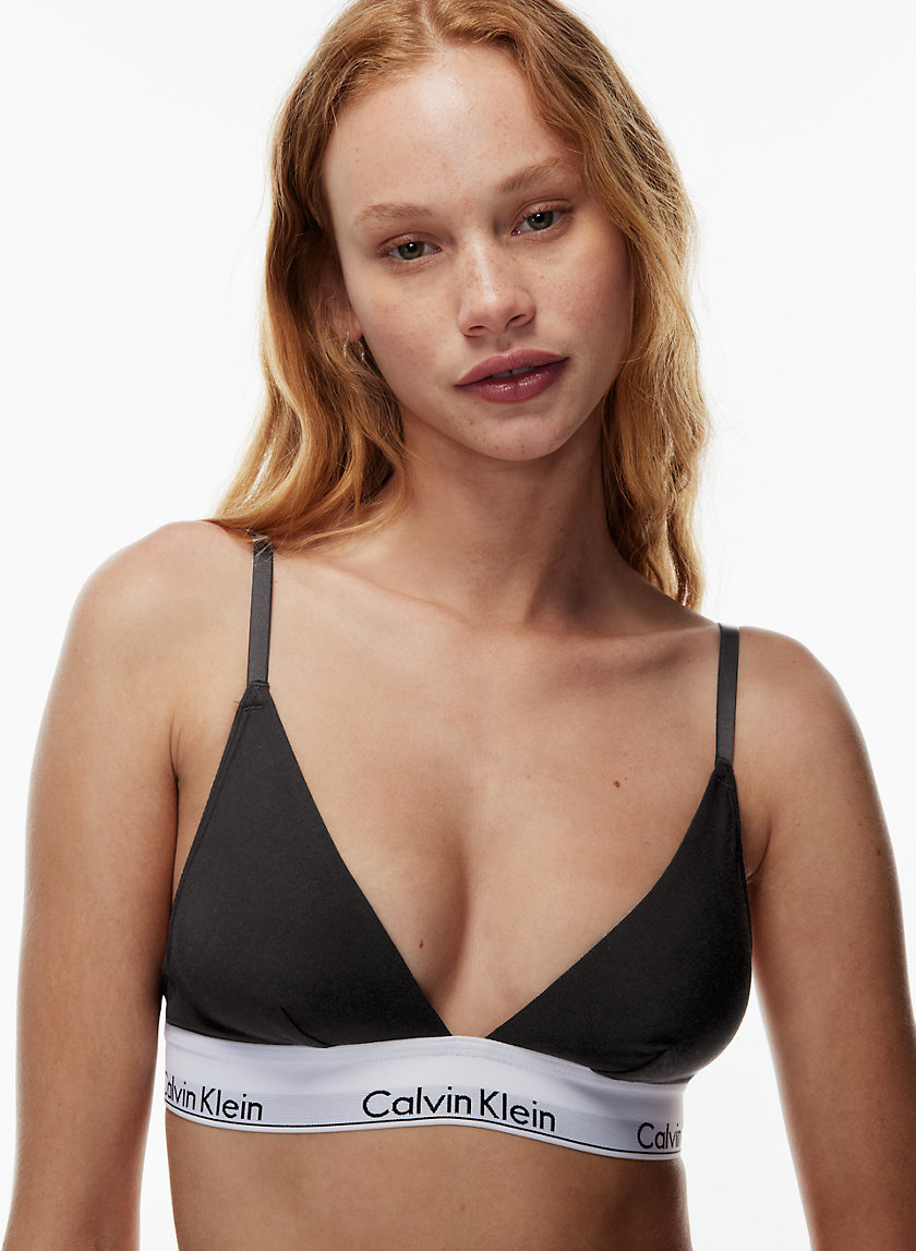 Calvin Klein Women's Modern Cotton Unlined Triangle Crossback Bralette -  ShopStyle Bras