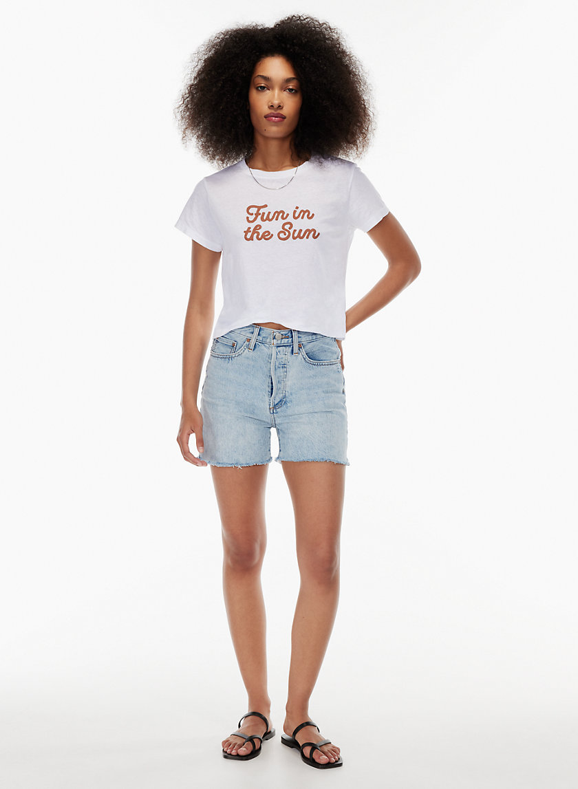 Denim Forum THE YOKO MID THIGH SHORT | Aritzia US