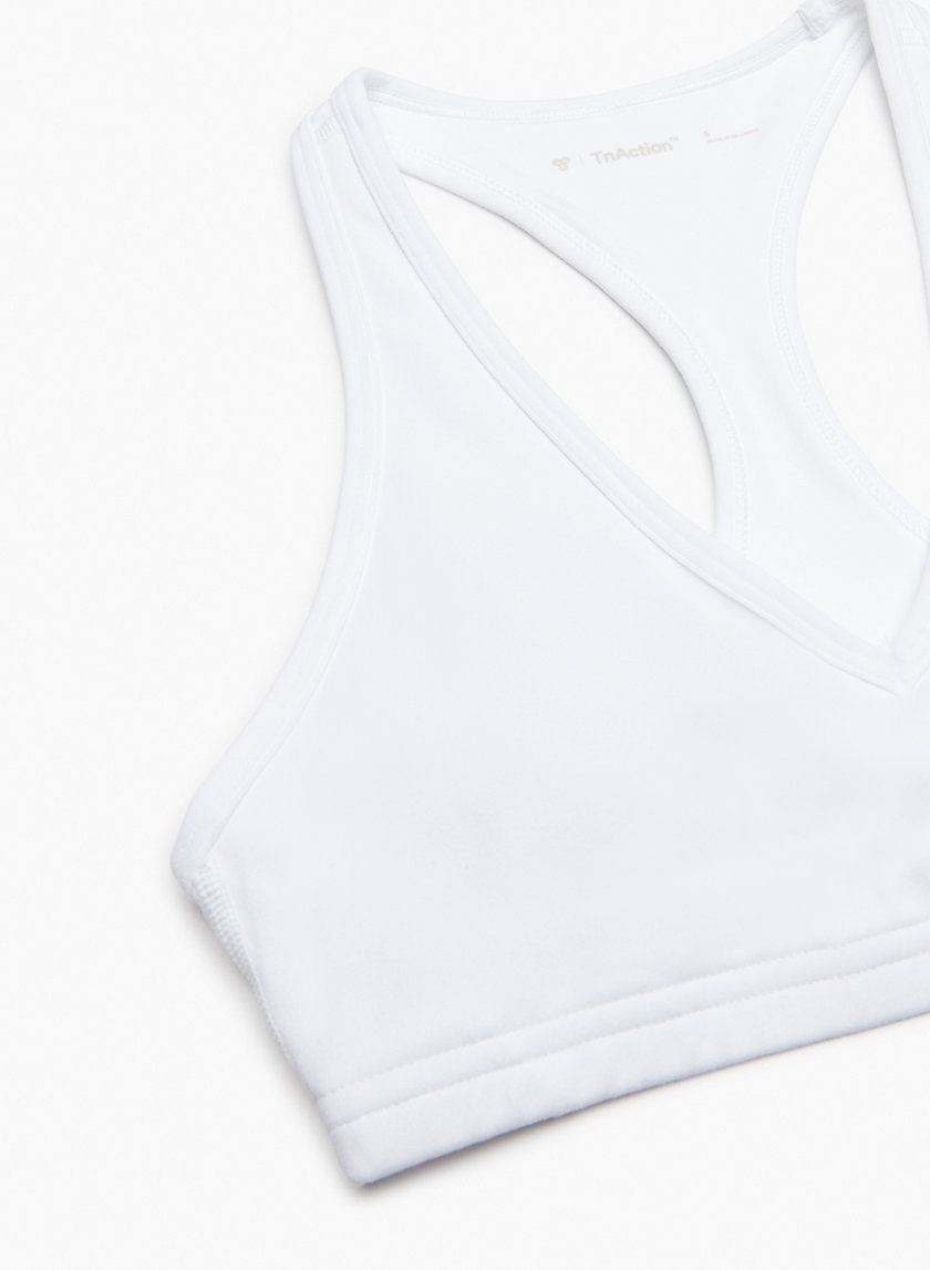 Aerie Large Real Me Stretch Extensible medium support white lounge sports  bra - $25 - From Snez