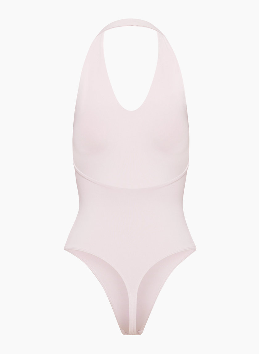Express Pale Pink Thong Body Contour Sleeveless Bodysuit Size Small