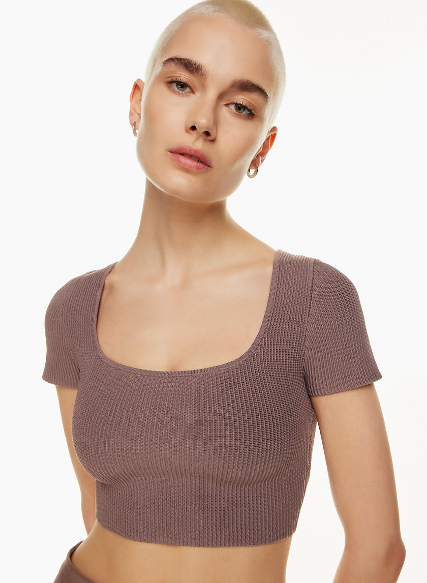 Babaton SCULPT KNIT SQUARENECK TOP | Aritzia CA