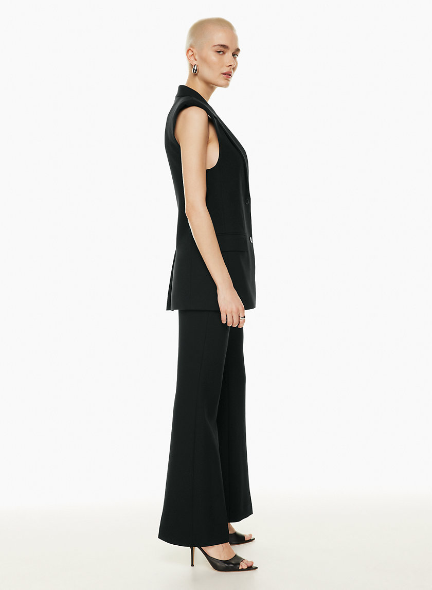 DARTED JUMPSUIT VEST - Black