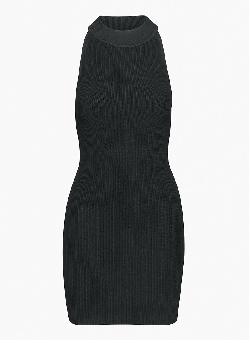 Babaton SCULPT KNIT HALTER DRESS | Aritzia US