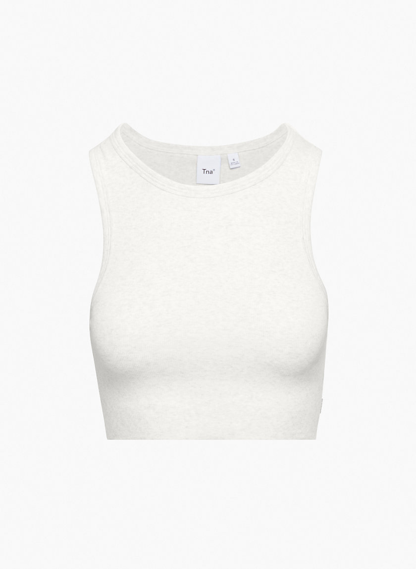 Tna RIBBED CROPPED RACER TANK | Aritzia US