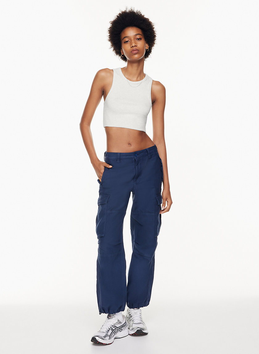 Tna RIBBED CROPPED RACER TANK | Aritzia US