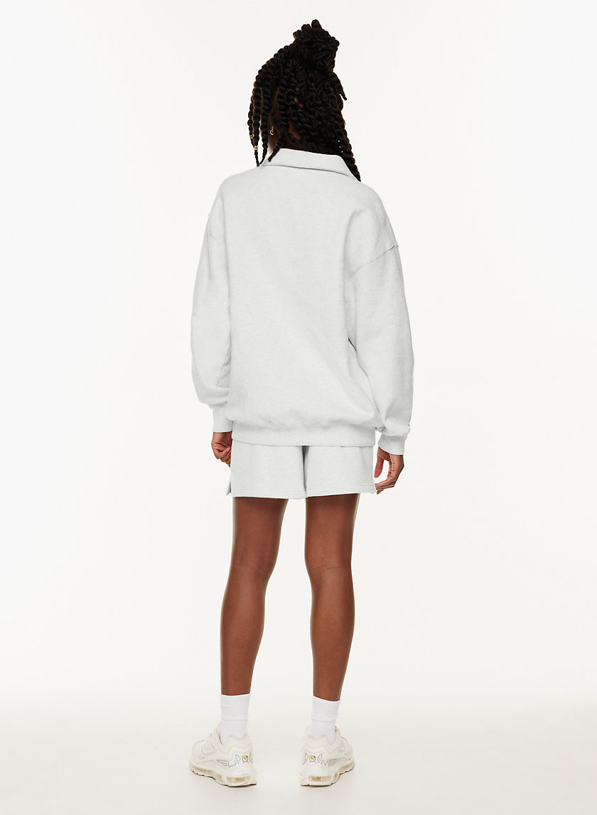 Tna COZY FLEECE BOYFRIEND POLO SWEATSHIRT Aritzia CA