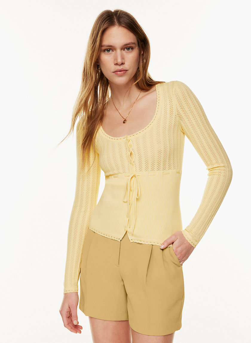 aritzia yellow top