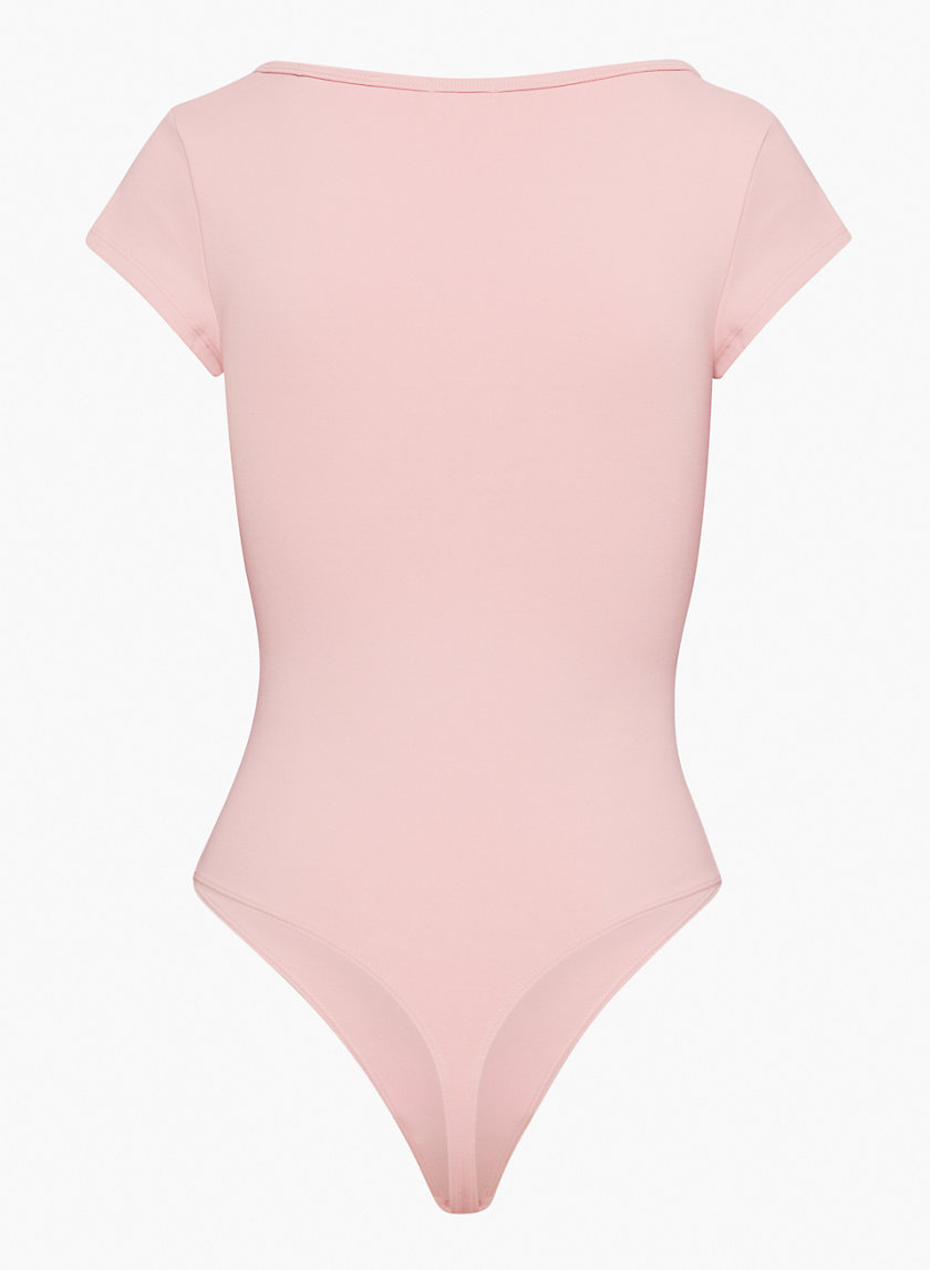 Wilfred Free Leila Bodysuit in Silene Pink, Thong Cut Aritzia Bodysuit, Sz  Small