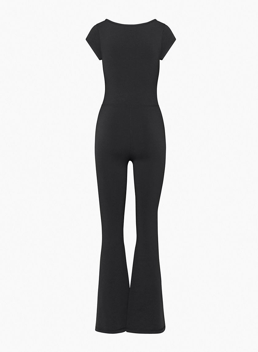 Full Length Flare Bodysuit- Black