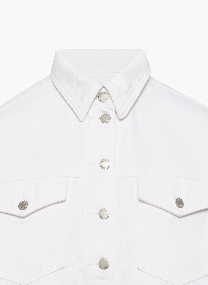 White Denim Shirt Jacket