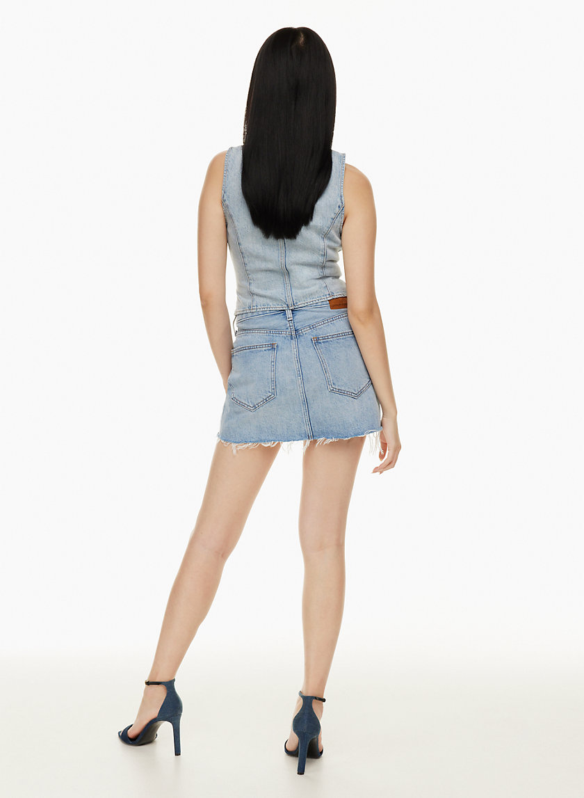Picture me Poppin – Denim Skirt – OURGLASS Custom & Boutique