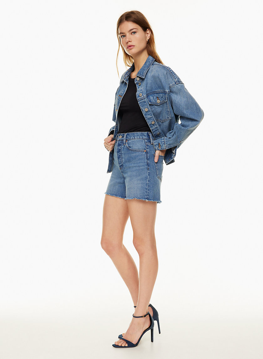 Denim Forum THE '50S ARLO HI-RISE THIGH JEAN SHORT | Aritzia US