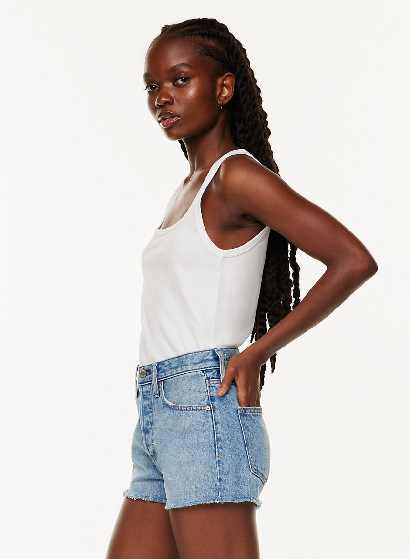 Denim Forum THE YOKO HI-RISE JEAN SHORT | Aritzia CA