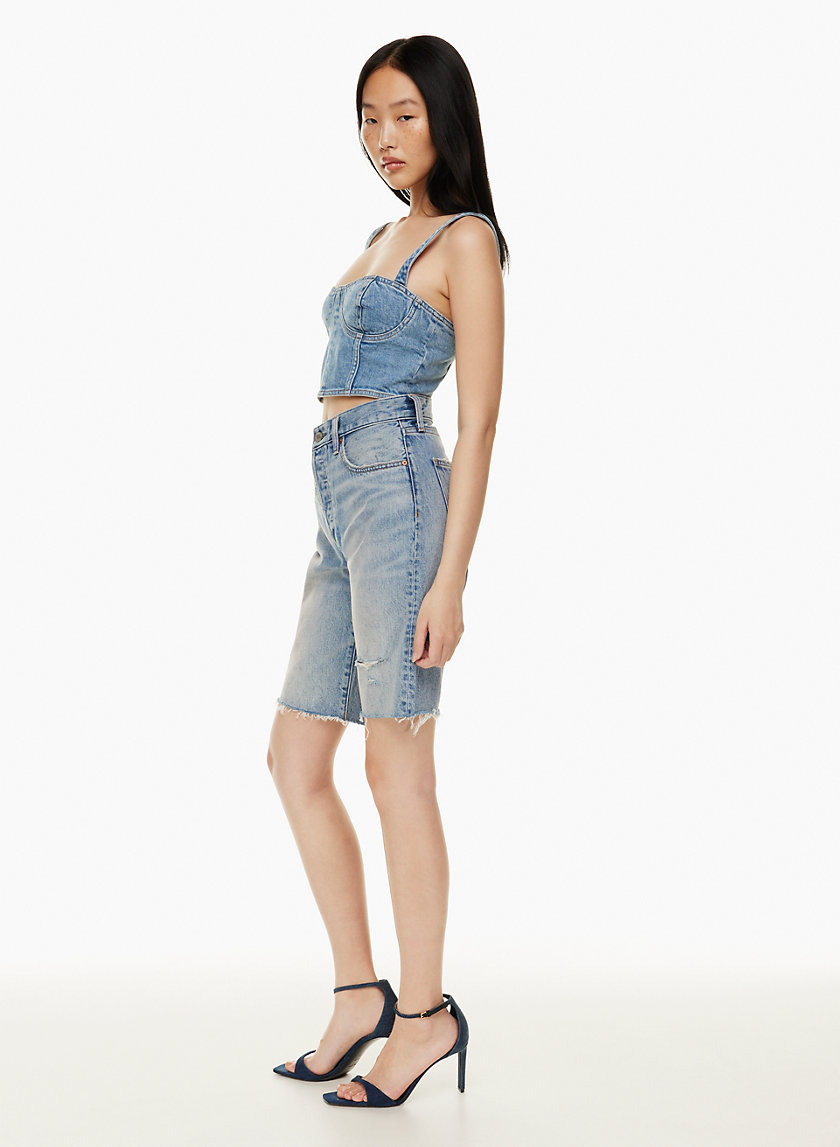 Denim Forum THE '90S CHLOE MID-RISE BERMUDA JEAN SHORT | Aritzia CA