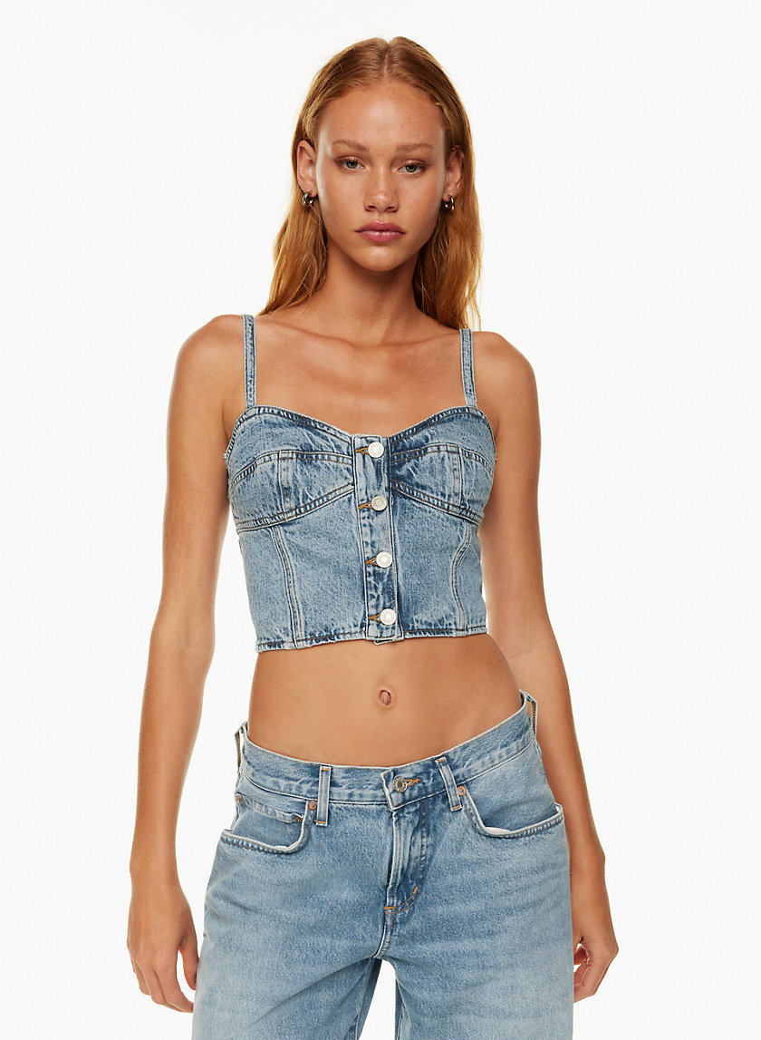 Out From Under Denim Corset Top