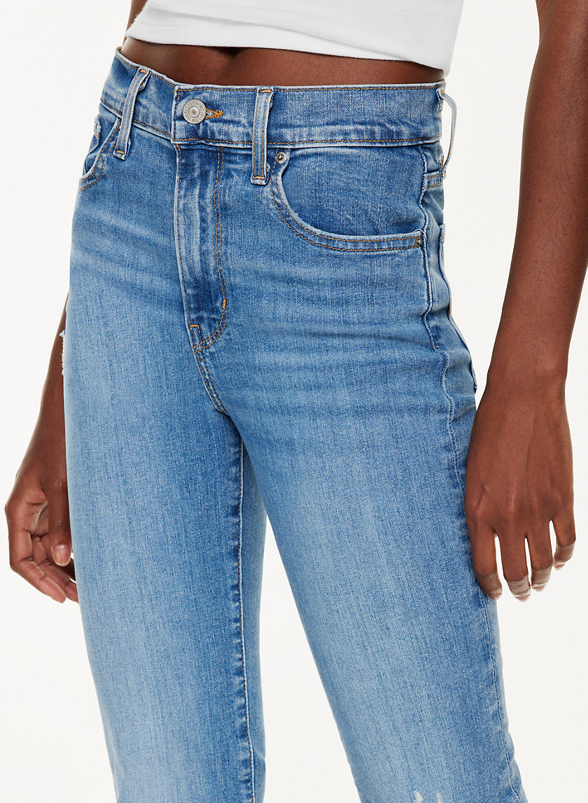 Levi's 724 high rise straight jeans in mid blue