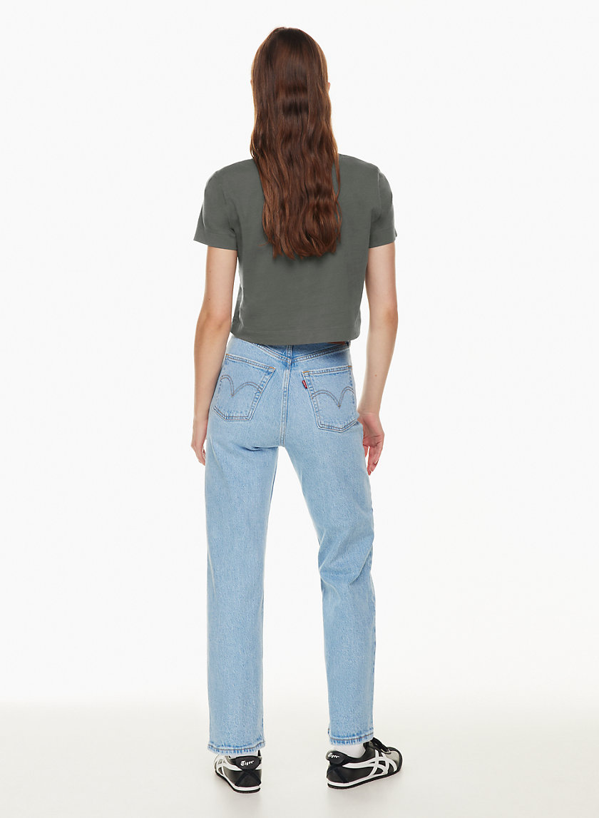 Levi's super high rise ribcage straight ankle jean in light wash
