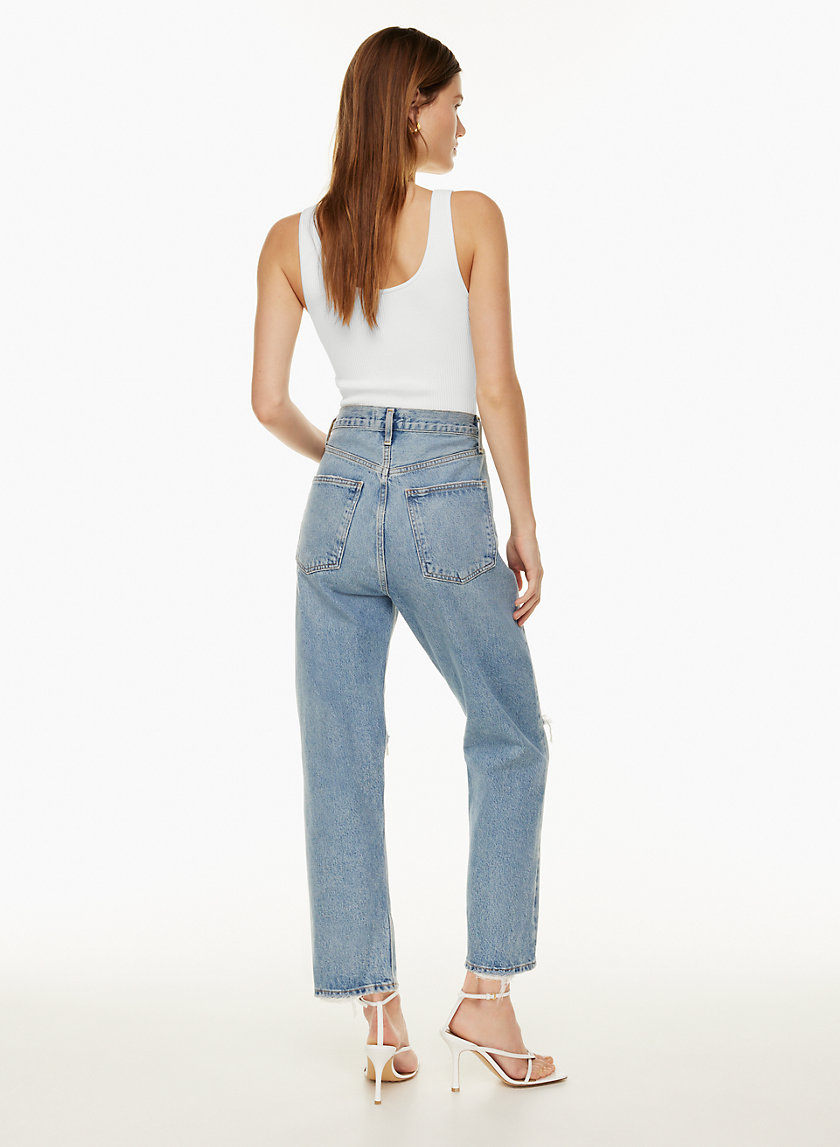 High-Waisted 90's Crop Flare Jeans