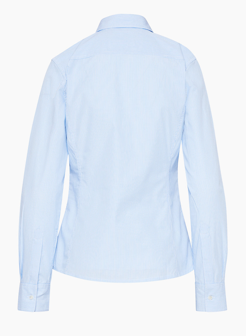 Essentials Women's Classic-Fit 3/4 Sleeve Poplin Shirt