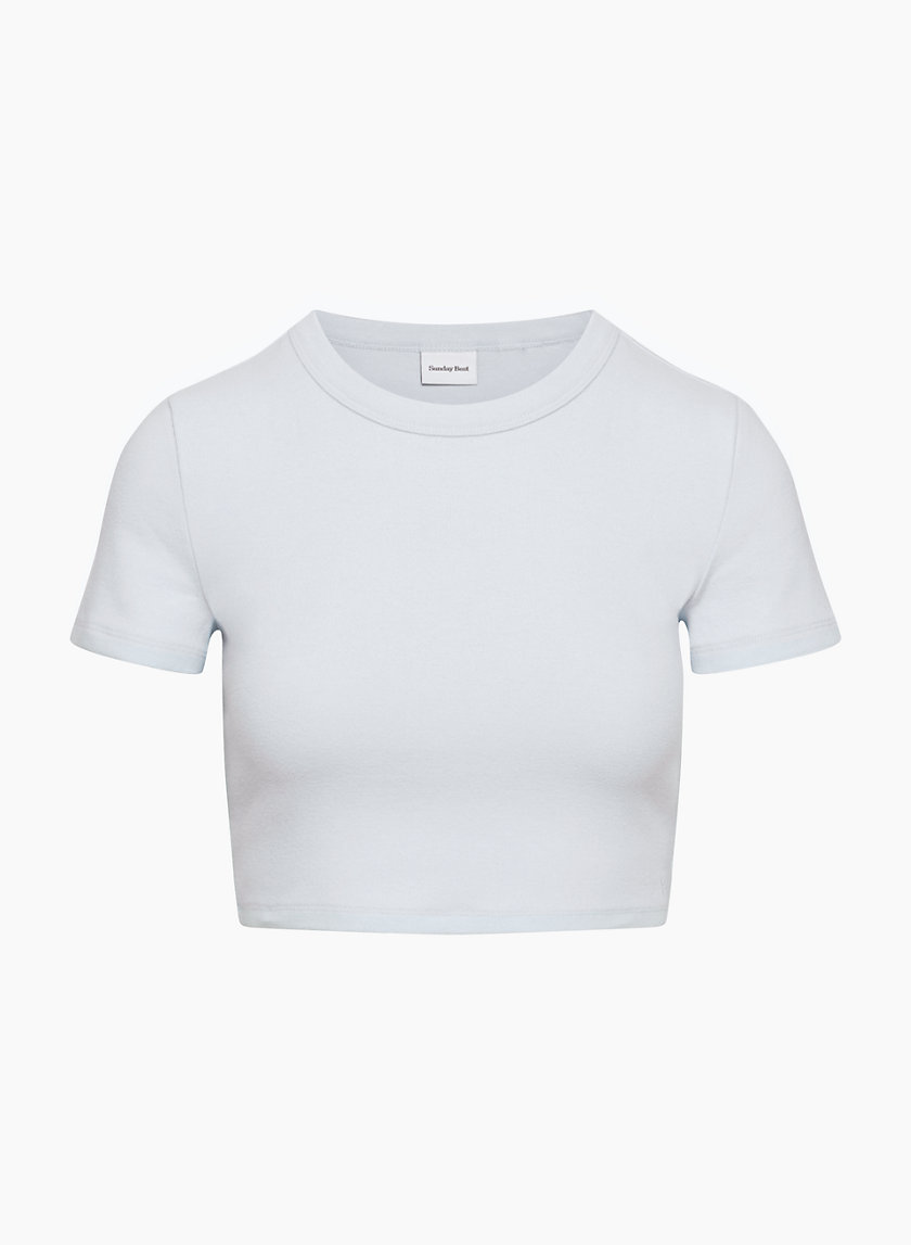 RIBBED CROPPED T-SHIRT
