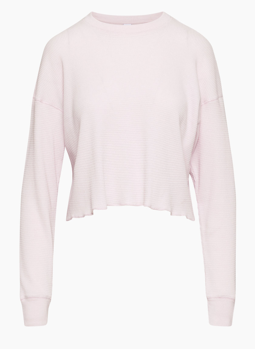 Z-Supply Ciana Soft Pink Cropped Waffle Top